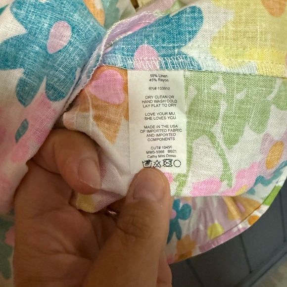 NWT Show Me Your Mumu Cathy Mimi floral linen blend colorful mini dress sz XS - Picture 6 of 8